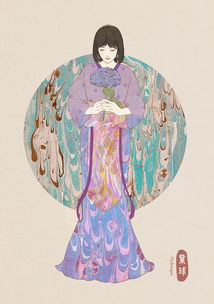 春景中的女子服飾設(shè)計